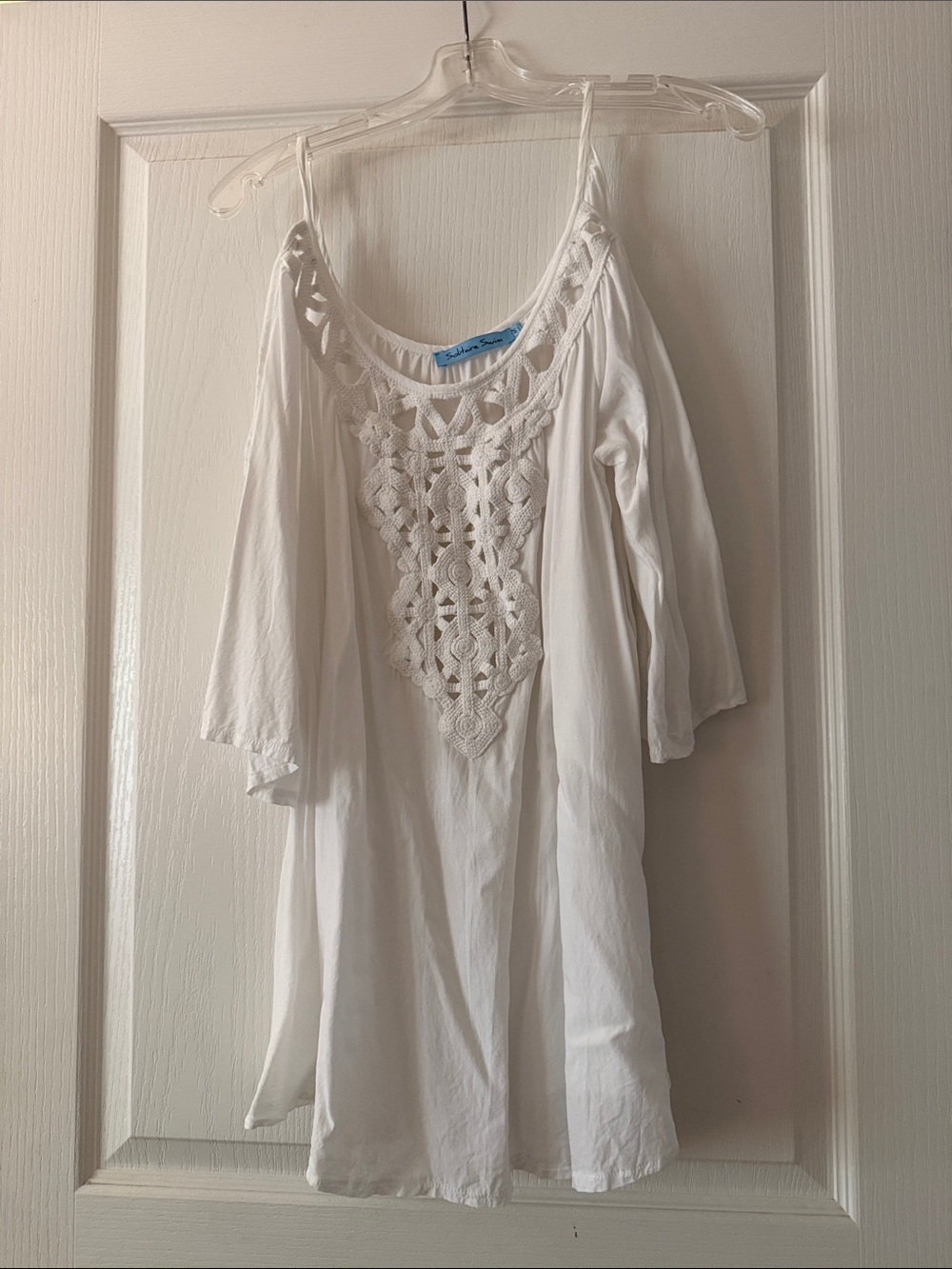 Swim cover up cold shoulder dress 31inchee